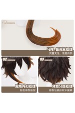 1/3 Delusion Genshin Impact Zhongli Black Brown Cosplay Wig